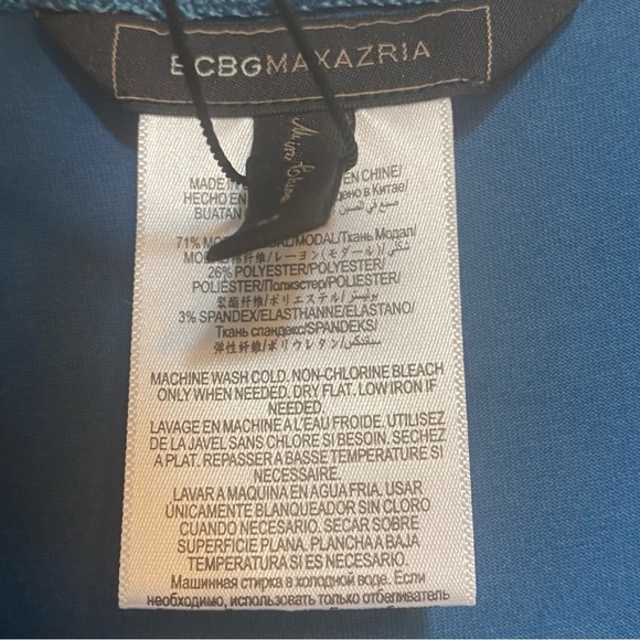 NWT BCBGMaxazria Arissa Moroccan Blue Wrap Dress M - Picture 6 of 9